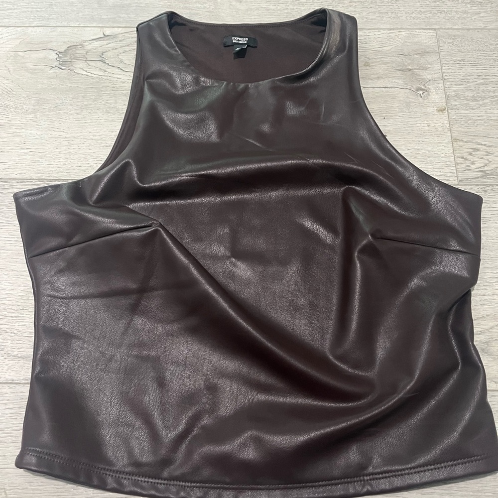 Express pleather tank top